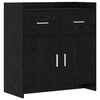 vidaXL Buffet Carvalho Preto 75 x 36 x 80 cm Derivados de Madeira