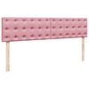 vidaXL Estrutura de cama otomana com colch&atilde;o 200x200 cm veludo rosa
