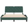 vidaXL Estrutura de cama sem colch&atilde;o 140x200 cm veludo verde-escuro