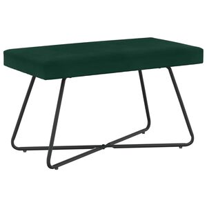 vidaXL banco Verde-Escuro 80 x 40 x 45 cm Veludo