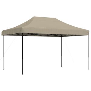 vidaXL Tenda p/ festas pop-up dobrável 440x292x315cm cinza-acastanhado