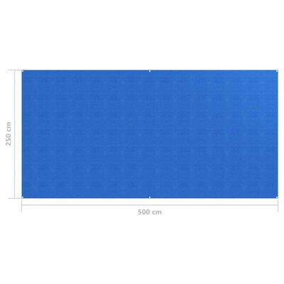 vidaXL Tapete de campismo para tenda 250x500 cm azul