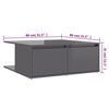 vidaXL Mesa de centro 80x80x31 cm derivados de madeira cinza brilhante