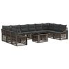 vidaXL Conjunto de Sof&aacute; de Jardim 11 unid. Cinza e Cinza Escuro