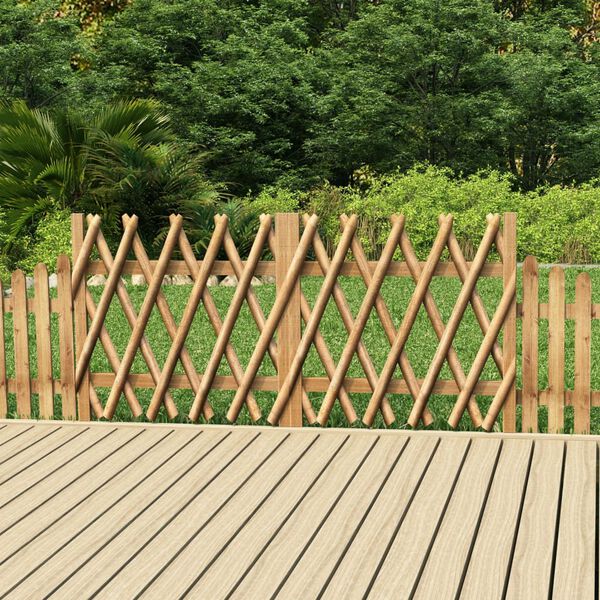 vidaXL Port&otilde;es de jardim 2 pcs 300x100 cm pinho impregnado