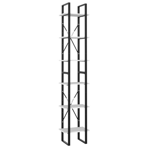 vidaXL Estante c/ 6 prateleiras 40x30x210 cm derivados madeira branco