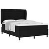 vidaXL Cama Box com colch&atilde;o com cabeceira Preto 140 x 190 cm tecido