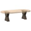 vidaXL P&eacute;s para mesa de centro em formato de X, 2 pe&ccedil;as, a&ccedil;o natural, 30x(30-31) cm, a&ccedil;o