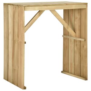vidaXL Mesa de bar 100x60x110 cm pinho impregnado