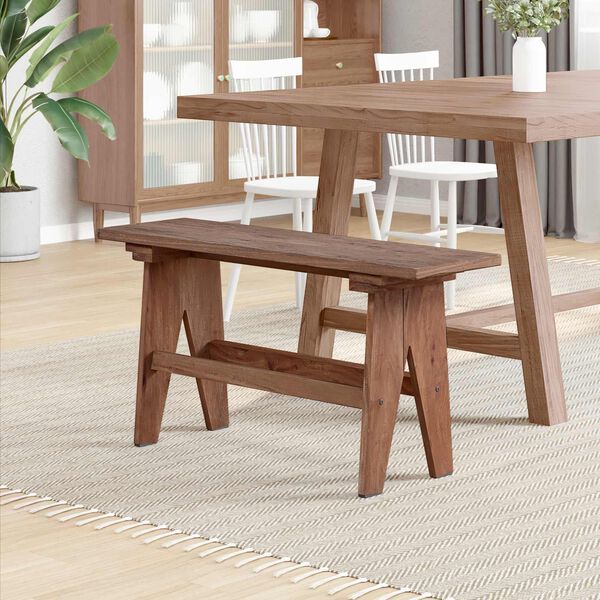 vidaXL banco Natural 100 x 30 x 50 cm Madeira recuperada maciça