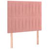 vidaXL Cama box spring c/ colch&atilde;o/LED 90x190 cm veludo rosa