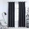vidaXL Cortinas blackout c/ argolas em metal 2 pcs 140x245cm antracite