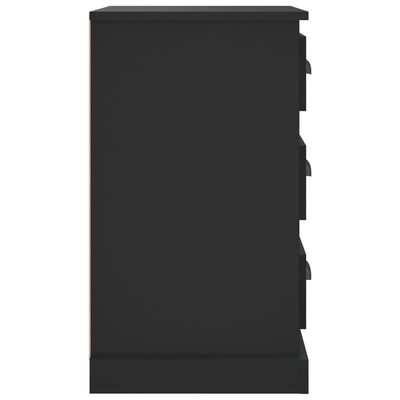 vidaXL Mesa de cabeceira 39x39x67 cm derivados de madeira preto