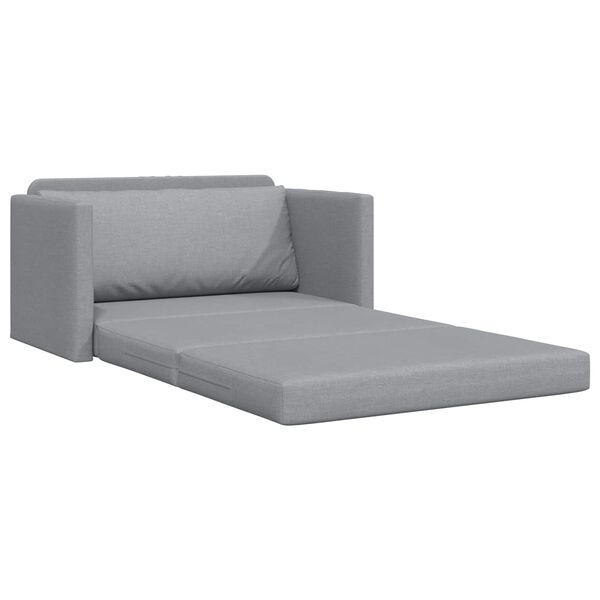 vidaXL Sof&aacute;-Cama 110cm Cinzento-claro tecido