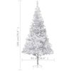 vidaXL &Aacute;rvore Natal artificial pr&eacute;-iluminada c/bola 180cm PET prateado