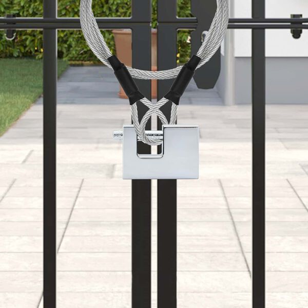 vidaXL Cadeado 2 pcs Prateado 6 x 2 x 4,5 cm Ferro