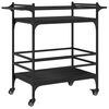 vidaXL Carrinho de cozinha 82x40x78,5 cm derivados de madeira preto