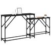 vidaXL Aparador 2 pcs Carvalho Preto 100 x 28 x 75 cm
