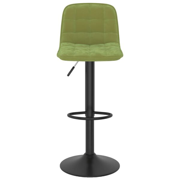 vidaXL Bancos de bar 2 pcs veludo verde-claro