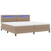 vidaXL Cama Box com colch&atilde;o Cappuccino 200 x 200 cm Couro sint&eacute;tico