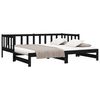 vidaXL Estrutura sof&aacute;-cama de puxar 2x(90x190) cm pinho maci&ccedil;o preto