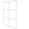 vidaXL Divis&oacute;ria de chuveiro 140x195 cm vidro transparente ESG branco