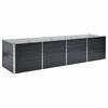 vidaXL Canteiro elevado jardim a&ccedil;o galvanizado 320x80x77 cm antracite