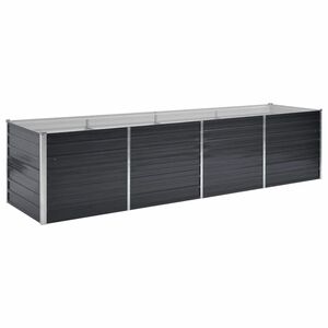 vidaXL Canteiro elevado jardim a&ccedil;o galvanizado 320x80x77 cm antracite