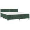 vidaXL Cama com molas/colch&atilde;o 180x200 cm veludo verde-escuro
