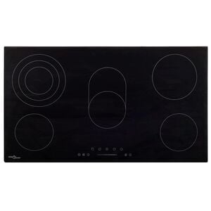 vidaXL Placa de cer&acirc;mica com 5 discos ecr&atilde; t&aacute;til 8500 W 77 cm