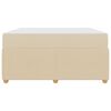vidaXL Estrutura da Cama com colch&atilde;o Creme 160 x 200 cm tecido