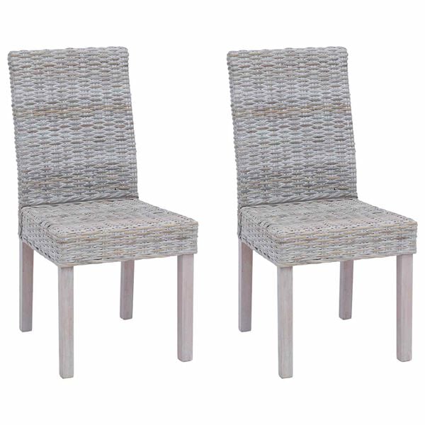 vidaXL Cadeira de jantar 2 pcs Branco lavado 45 x 54 x 93 cm