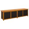 vidaXL Caixa de Armazenamento para Jardim 185 L 200 x 50 x 56 cm Preto