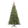 vidaXL &Aacute;rvore de Natal Articulada Artificial Verde 180 cm PE e PVC