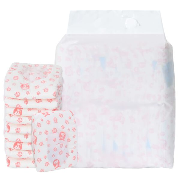 vidaXL Fralda Descart&aacute;vel para Cadela 50 pcs Branco M