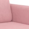 vidaXL 3 pcs conjunto de sof&aacute;s veludo rosa