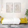 vidaXL Sof&aacute;-cama 2 lugares com duas almofadas veludo amarelo
