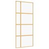 vidaXL Porta deslizante 90x205 cm vidro ESG/alum&iacute;nio dourado