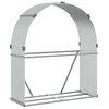 vidaXL Suporte de lenha 120x45x140 cm a&ccedil;o galvanizado prateado