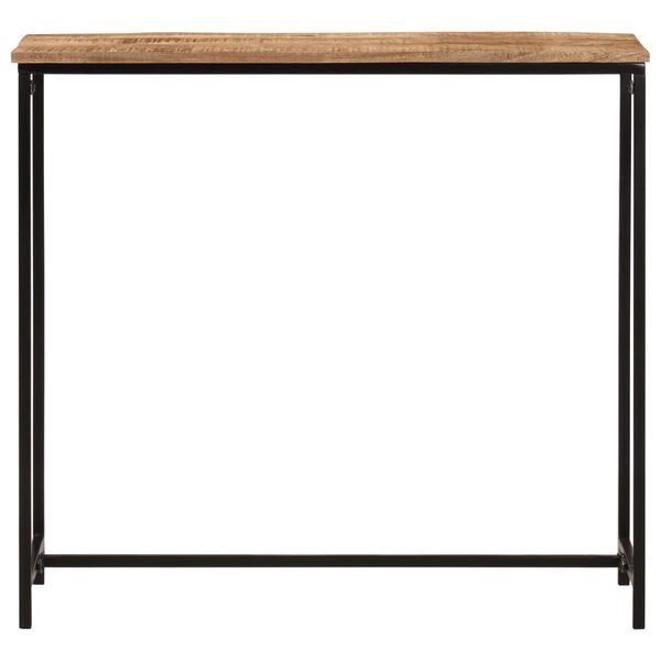 vidaXL Mesa consola 80x30x74 cm madeira de mangueira maci&ccedil;a e ferro