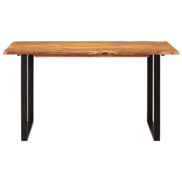 vidaXL Mesa de jantar 140x70x76 cm madeira de acácia maciça