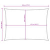 vidaXL Para-sol estilo vela tecido oxford retangular 2,5x4,5m vermelho