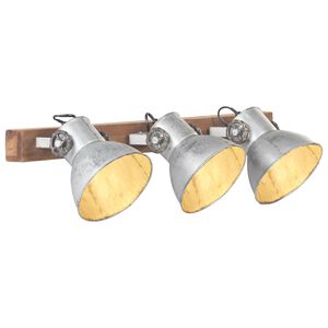 vidaXL Candeeiro de parede industrial 65x25 cm E27 prateado