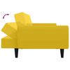 vidaXL Sof&aacute;-cama de 2 lugares veludo amarelo