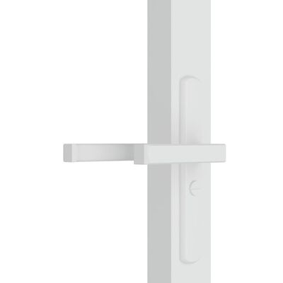 vidaXL Porta de interior 93x201,5 cm vidro ESG e alumínio branco