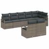 vidaXL Conjunto de Sof&aacute; de Jardim 8 unid. Cinzeto vime PE