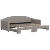 vidaXL Sof&aacute;-cama com gavet&atilde;o 80x200 cm tecido cinzento-acastanhado