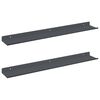 vidaXL Prateleira Flutuante 2 pcs Antracite 60 x 8,5 x 2,5 cm A&ccedil;o