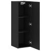 vidaXL Gabinete de TV de Parede 2 pcs Carvalho Preto 30,5 x 30 x 90 cm