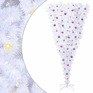 vidaXL &Aacute;rvore de Natal Artificial com 300 LEDs Branco 240 cm PVC e A&ccedil;o
